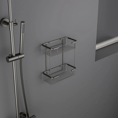 Полка Timo Saona 13083/18 двойная черное золото Полка Timo Saona 13083/18 двойная черное золото