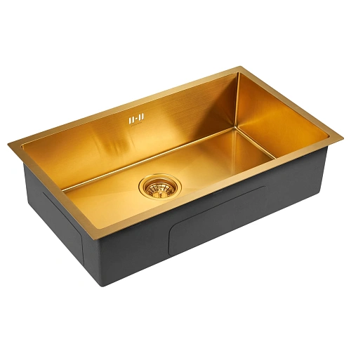 Кухонная мойка Paulmark GERBERG 74 UNI, PM257444-BG, брашированное золото. сталь, 740х440мм Кухонная мойка Paulmark GERBERG 74 UNI, PM257444-BG, брашированное золото. сталь, 740х440мм