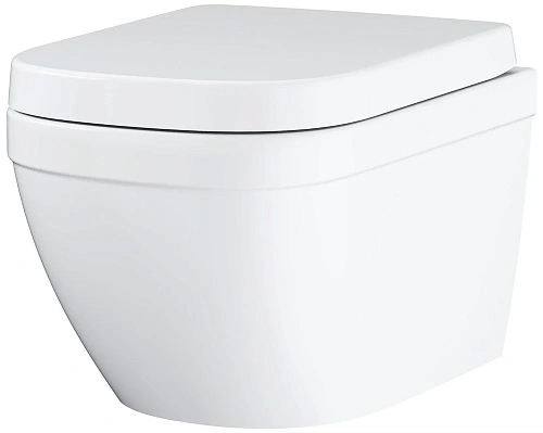 Унитаз подвесной GROHE Euro Ceramic (39554000) с сиденьем альпин-белый Унитаз подвесной GROHE Euro Ceramic (39554000) с сиденьем альпин-белый