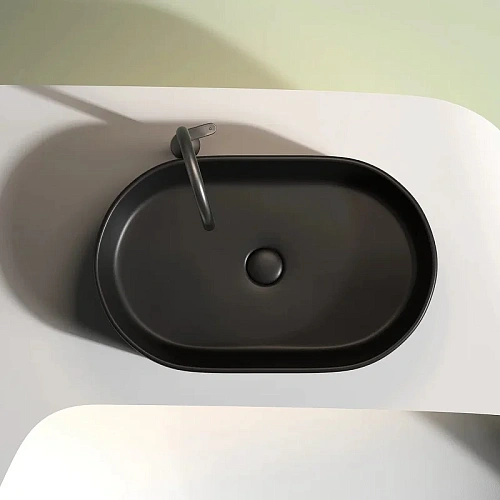 Раковина Ceramica Nova ELEMENT CN6048MB черный матовый накладная Раковина Ceramica Nova ELEMENT CN6048MB черный матовый накладная