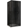 Картинка анонса товара «душевой уголок abber schwarzer diamant ag02080bdth 80x80 см универсальный, профиль черный, стекло тонированное»