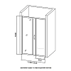 Душевая дверь Orange E02-120TCR в нишу, 120х190 Душевая дверь Orange E02-120TCR в нишу, 120х190