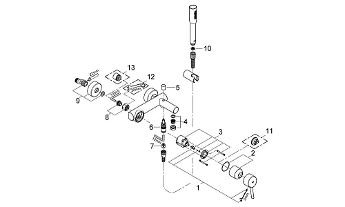 Смеситель для ванны GROHE Concetto, хром (32211001) Смеситель для ванны GROHE Concetto, хром (32211001)