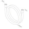 Душевой шланг AM.PM F0417B22 монолитный 1750 мм, черный Душевой шланг AM.PM F0417B22 монолитный 1750 мм, черный