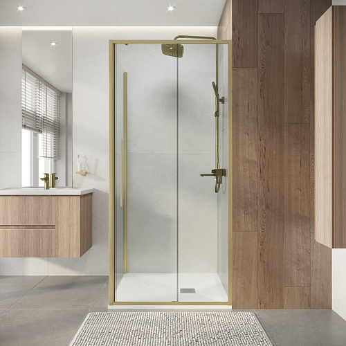 Душевой уголок Niagara Nova NG-44-9ASG-A100SG-34 (90х100х195) прямоугольник, раздвижная, золото сатин, стекло прозрачное Душевой уголок Niagara Nova NG-44-9ASG-A100SG-34 (90х100х195) прямоугольник, раздвижная, золото сатин, стекло прозрачное