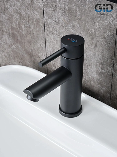 Смеситель для раковины Gid Berlin SS080-BM-K SS080BMK черный матовый Смеситель для раковины Gid Berlin SS080-BM-K SS080BMK черный матовый