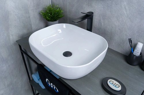 Раковина Gid D1302 51198 накладная белая 50x40x14 Раковина Gid D1302 51198 накладная белая 50x40x14