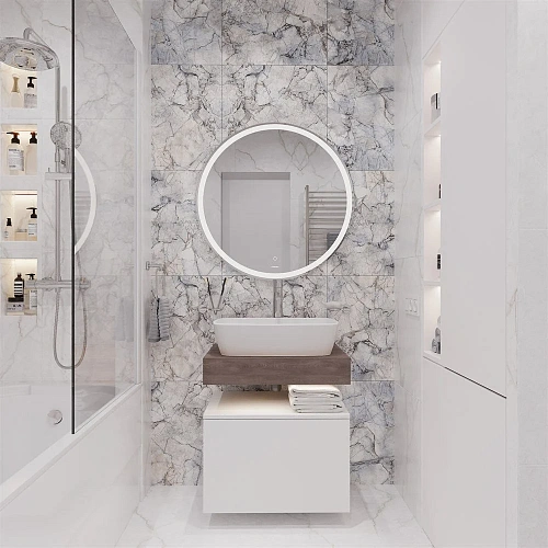 Комплект мебели STWORKI Ольборг 60 столешница дуб карпентер, без отверстий, с тумбой 60, с раковиной 536470 Комплект мебели STWORKI Ольборг 60 столешница дуб карпентер, без отверстий, с тумбой 60, с раковиной 536470