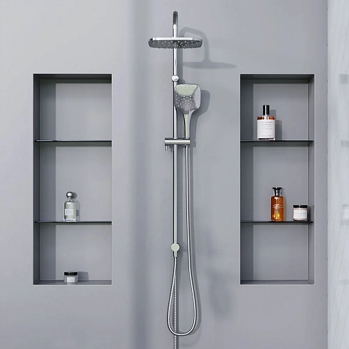 Душевая система Damixa Eclipse 931000000 верхний душ 220мм, штанга 1010 мм, хром Душевая система Damixa Eclipse 931000000 верхний душ 220мм, штанга 1010 мм, хром