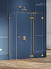 Картинка анонса товара «душевой уголок new trendy avexa gold brushed r 90x90x200 exk-3108 брашированное золото»