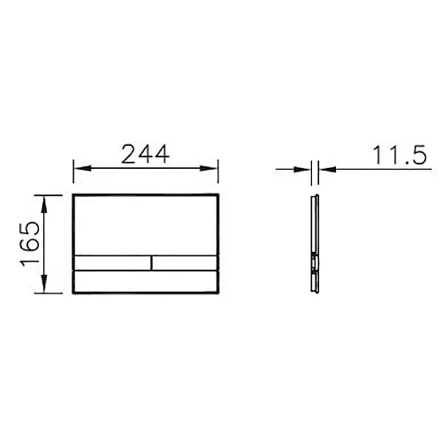 Клавиша смыва Vitra Select 740-1101 черная/хром Клавиша смыва Vitra Select 740-1101 черная/хром