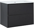 Тумба под раковину Aquanet Милан 85 черный глянец 00316703 Тумба под раковину Aquanet Милан 85 черный глянец 00316703