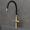 Смеситель для кухни Lemark Expert LM5083LGN-Black c гибким изливом, с подключением к фильтру, светлое золото нано/черный Смеситель для кухни Lemark Expert LM5083LGN-Black c гибким изливом, с подключением к фильтру, светлое золото нано/черный