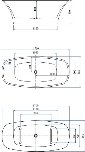 Ванна отдельностоящая Aquanet Smart 170x78 88778 Gloss Finish акриловая, черный глянец 88778-GB Ванна отдельностоящая Aquanet Smart 170x78 88778 Gloss Finish акриловая, черный глянец 88778-GB