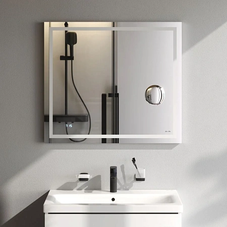 Зеркало AM.PM Gem M91AMOX0803WG с LED-подсветкой, часами 80 см Зеркало AM.PM Gem M91AMOX0803WG с LED-подсветкой, часами 80 см