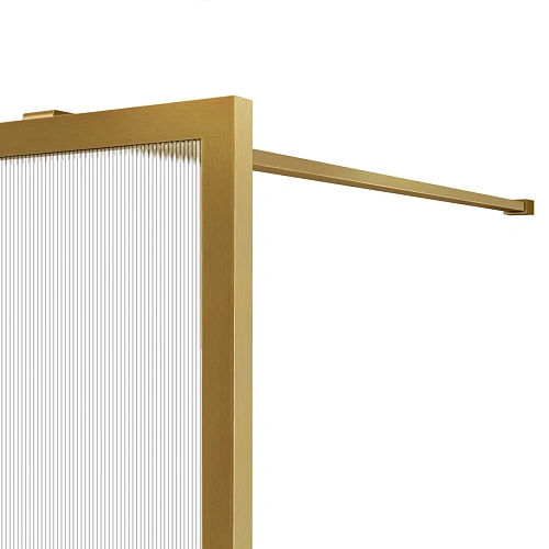 Душевая перегородка Vincea Walk-In VSW-1HP120FLBG 1200x2000 брашированное золото стекло рифленое Душевая перегородка Vincea Walk-In VSW-1HP120FLBG 1200x2000 брашированное золото стекло рифленое