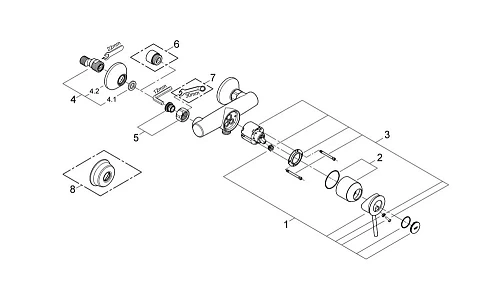 Смеситель для душа GROHE BauClassic 32867000 хром Смеситель для душа GROHE BauClassic 32867000 хром