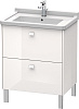 Картинка анонса товара «тумба под раковину duravit brioso br442102222 напольная 67 см белый глянцевый»