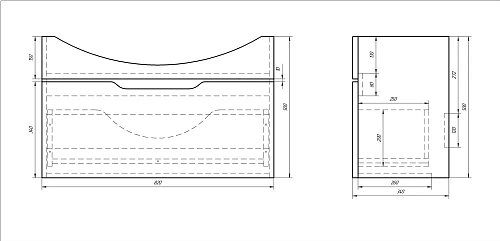 Тумба под раковину DREJA LAGUNA, 85 см, подвесная, 1 ящик, белый глянец 99.0103 Тумба под раковину DREJA LAGUNA, 85 см, подвесная, 1 ящик, белый глянец 99.0103