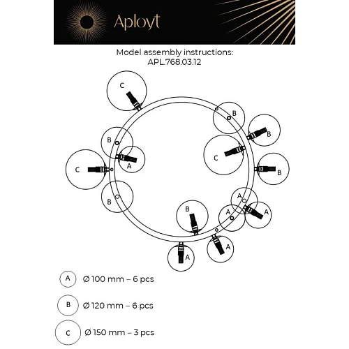 Люстра подвесная Aployt Lilian APL.768.03.12 Люстра подвесная Aployt Lilian APL.768.03.12