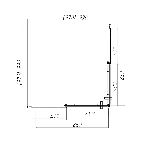 Душевой уголок Vincea Dice VSS-4D100CL, 1000x1000, хром, стекло прозрачное Душевой уголок Vincea Dice VSS-4D100CL, 1000x1000, хром, стекло прозрачное