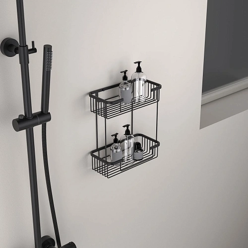 Полка Timo Saona 13083/03 двойная черный Полка Timo Saona 13083/03 двойная черный