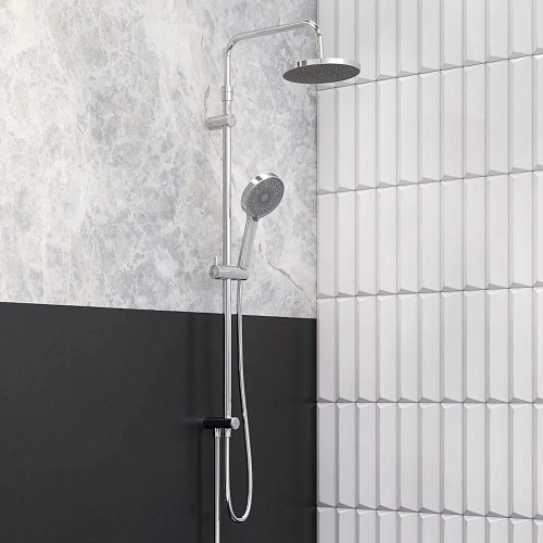 Душевая система Damixa Apollo 947000000 верхний душ 235 мм, штанга 1050-1450 мм, хро Душевая система Damixa Apollo 947000000 верхний душ 235 мм, штанга 1050-1450 мм, хро