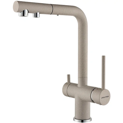 Смеситель для кухни Paulmark SERPENTINE бежевый Se213222-BE Смеситель для кухни Paulmark SERPENTINE бежевый Se213222-BE