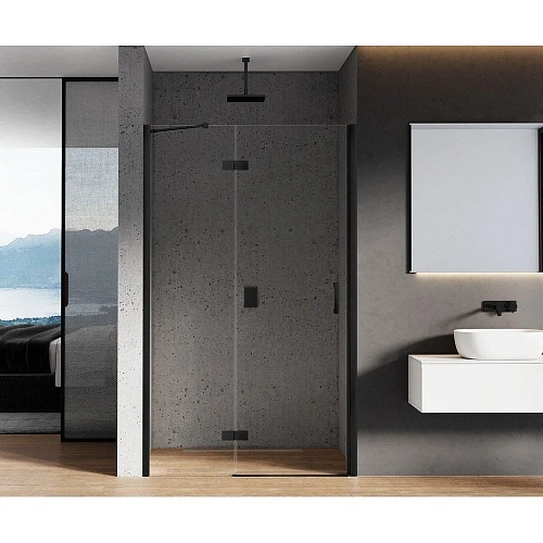 Душевая дверь NEW TRENDY NEW RENOMA BLACK L 120x195 D-0199A (черный) Душевая дверь NEW TRENDY NEW RENOMA BLACK L 120x195 D-0199A (черный)