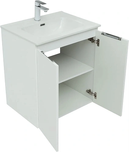 Тумба под раковину Aquanet Алвита New 60 2 дверцы, белый матовый 00277522 Тумба под раковину Aquanet Алвита New 60 2 дверцы, белый матовый 00277522
