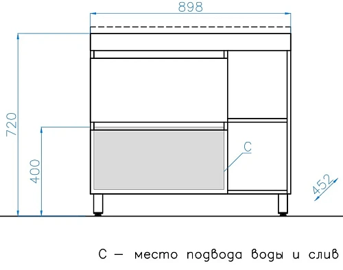 Тумба под раковину Style Line Берлин 90 под раковину Барселона СОНАТА СС-00002249 Тумба под раковину Style Line Берлин 90 под раковину Барселона СОНАТА СС-00002249