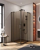 Душевой уголок CEZARES SLIDER-AH-2-80/90-100/110-BR-NERO 80-90x100-110см стекло тонированное (бронза), профиль черный