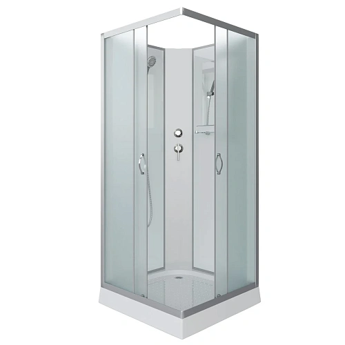 Душевая кабина Niagara Classic NG-1101-14BK (900х900х2000) низкий поддон (13см) стекло матовое с полкой 11011423BK Душевая кабина Niagara Classic NG-1101-14BK (900х900х2000) низкий поддон (13см) стекло матовое с полкой 11011423BK