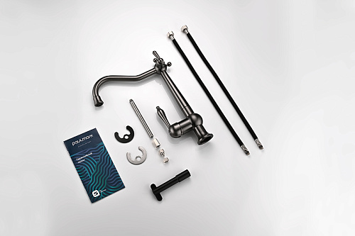 Смеситель для кухни Paulmark Retro вороненая сталь Re213226-GM Смеситель для кухни Paulmark Retro вороненая сталь Re213226-GM