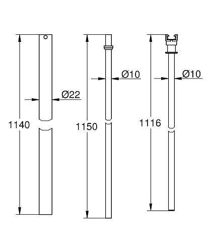 Душевая штанга Euphoria GROHE 48053000 Душевая штанга Euphoria GROHE 48053000