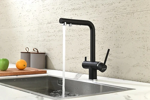 Смеситель для кухни Paulmark SERPENTINE черный Se213222-BLM Смеситель для кухни Paulmark SERPENTINE черный Se213222-BLM