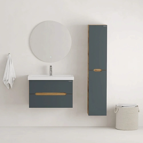 Тумба под раковину Onika Айленд 70 см 107068 подвесная, графит/дуб крафт золотой (для Фостер 70) Тумба под раковину Onika Айленд 70 см 107068 подвесная, графит/дуб крафт золотой (для Фостер 70)