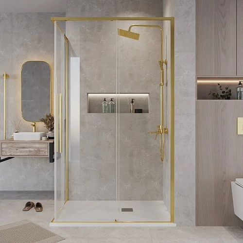 Душевой уголок GROSSMAN Galaxy 1/2.K33.01.11.32.00-1/2.K33.01.90.32.00 (110х90х195) раздвижная,золото сатин,стекло прозрачное Душевой уголок GROSSMAN Galaxy 1/2.K33.01.11.32.00-1/2.K33.01.90.32.00 (110х90х195) раздвижная,золото сатин,стекло прозрачное