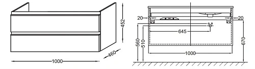 Комплект мебели 100 см Jacob Delafon Vox , левый, белый, подвесной монтаж, с подсветкой EB1416-NF+EB EB1416-NF+EB2075-R1-N18+EXAC112-Z-00 Комплект мебели 100 см Jacob Delafon Vox , левый, белый, подвесной монтаж, с подсветкой EB1416-NF+EB EB1416-NF+EB2075-R1-N18+EXAC112-Z-00