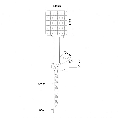 Душевая лейка Swedbe Calypso 5095 Душевая лейка Swedbe Calypso 5095