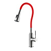 Картинка анонса товара «смеситель для кухни lemark expert lm5082s-red с гибким изливом, хром матовый/красный»