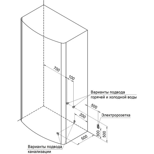 Душевая кабина Radomir Диана 108х118 1-05-6-0-0-0600 поддон с каркасом и сифоном, стекло прозрачное, профиль черный Душевая кабина Radomir Диана 108х118 1-05-6-0-0-0600 поддон с каркасом и сифоном, стекло прозрачное, профиль черный