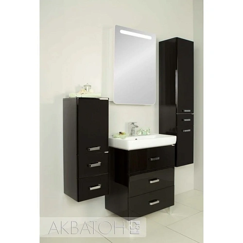 Тумба с раковиной Aquaton Америна 70 М (1A1690K1AM950) черная Тумба с раковиной Aquaton Америна 70 М (1A1690K1AM950) черная