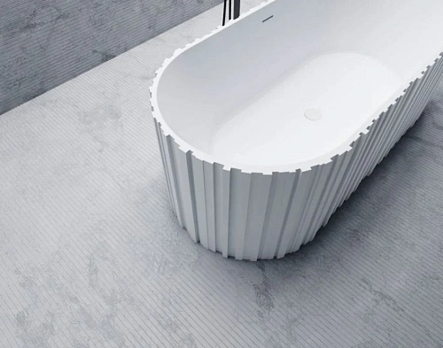 Ванна отдельностоящая ABBER AS9653 170x75 универсальная, белая матовая, искусственный камень Ванна отдельностоящая ABBER AS9653 170x75 универсальная, белая матовая, искусственный камень