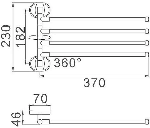 Полотенцедержатель Haiba HB1914 Полотенцедержатель Haiba HB1914