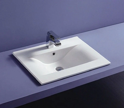 Раковина CeramaLux JY-807-60 врезная, белый Раковина CeramaLux JY-807-60 врезная, белый