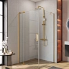 Душевой уголок CEZARES SLIDER-AH-1-100-100/110-C-BORO 100-110x100см стекло прозрачное, профиль брашированное золото Душевой уголок CEZARES SLIDER-AH-1-100-100/110-C-BORO 100-110x100см стекло прозрачное, профиль брашированное золото
