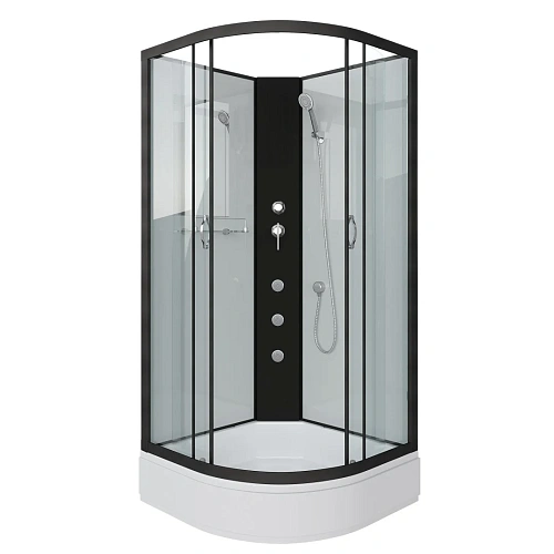 Душевая кабина Niagara Classic NG-6701-14BKG (900х900х2000) средний поддон (26см) стекло прозрачное черные профиля 67011414BKG Душевая кабина Niagara Classic NG-6701-14BKG (900х900х2000) средний поддон (26см) стекло прозрачное черные профиля 67011414BKG