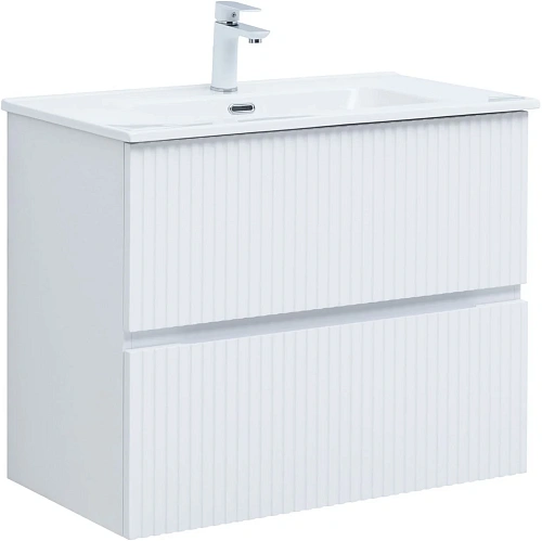 Тумба под раковину Aquanet Джейн 80 белый матовый 00313286 напольная/подвесная Тумба под раковину Aquanet Джейн 80 белый матовый 00313286 напольная/подвесная