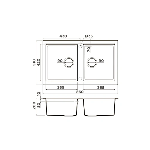 Кухонная мойка Omoikiri Tedori 86-2-GR Tetogranit/leningrad grey 4993572 Кухонная мойка Omoikiri Tedori 86-2-GR Tetogranit/leningrad grey 4993572